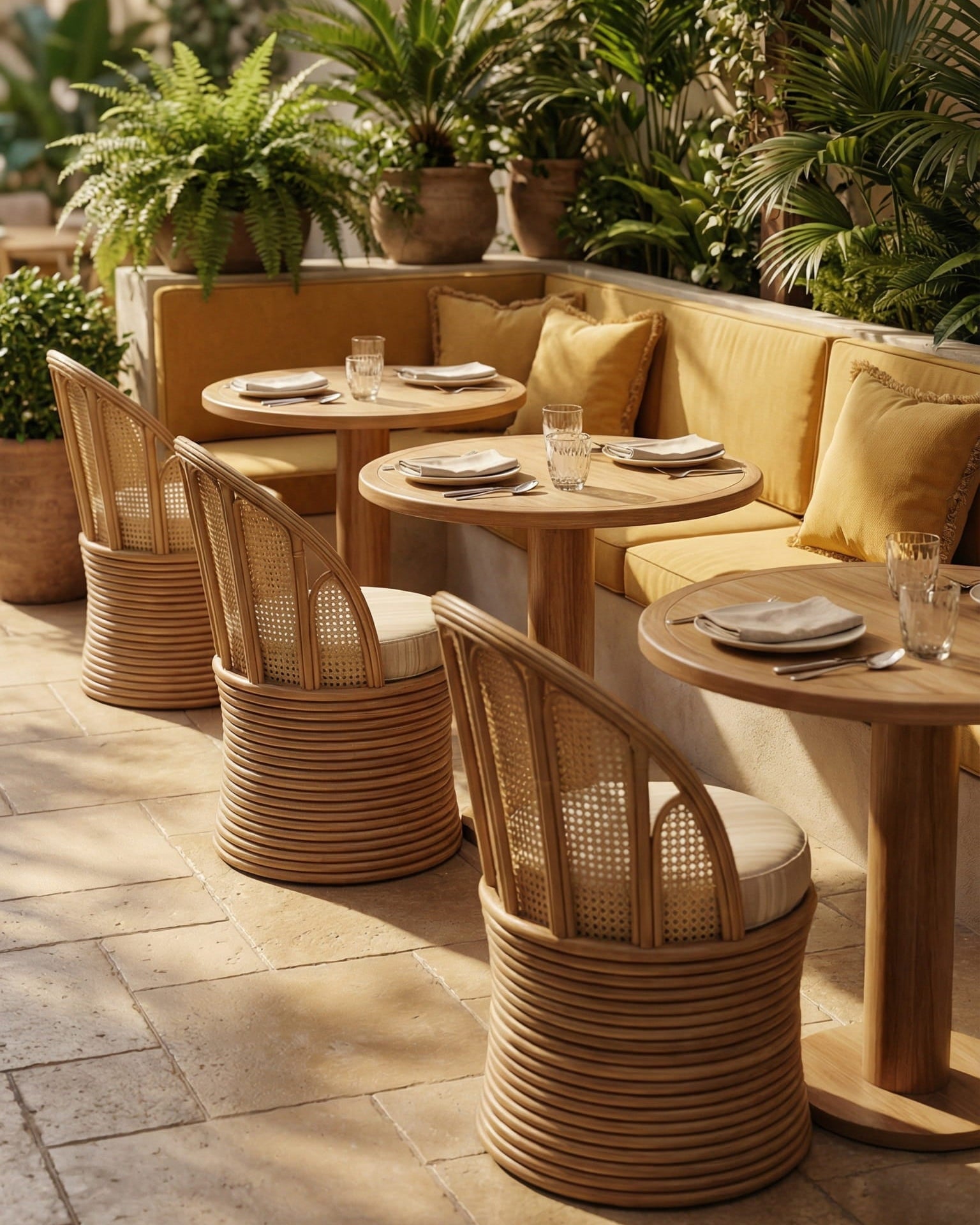 Luxury Woven Cane Lounge Chair | Uma Furniture