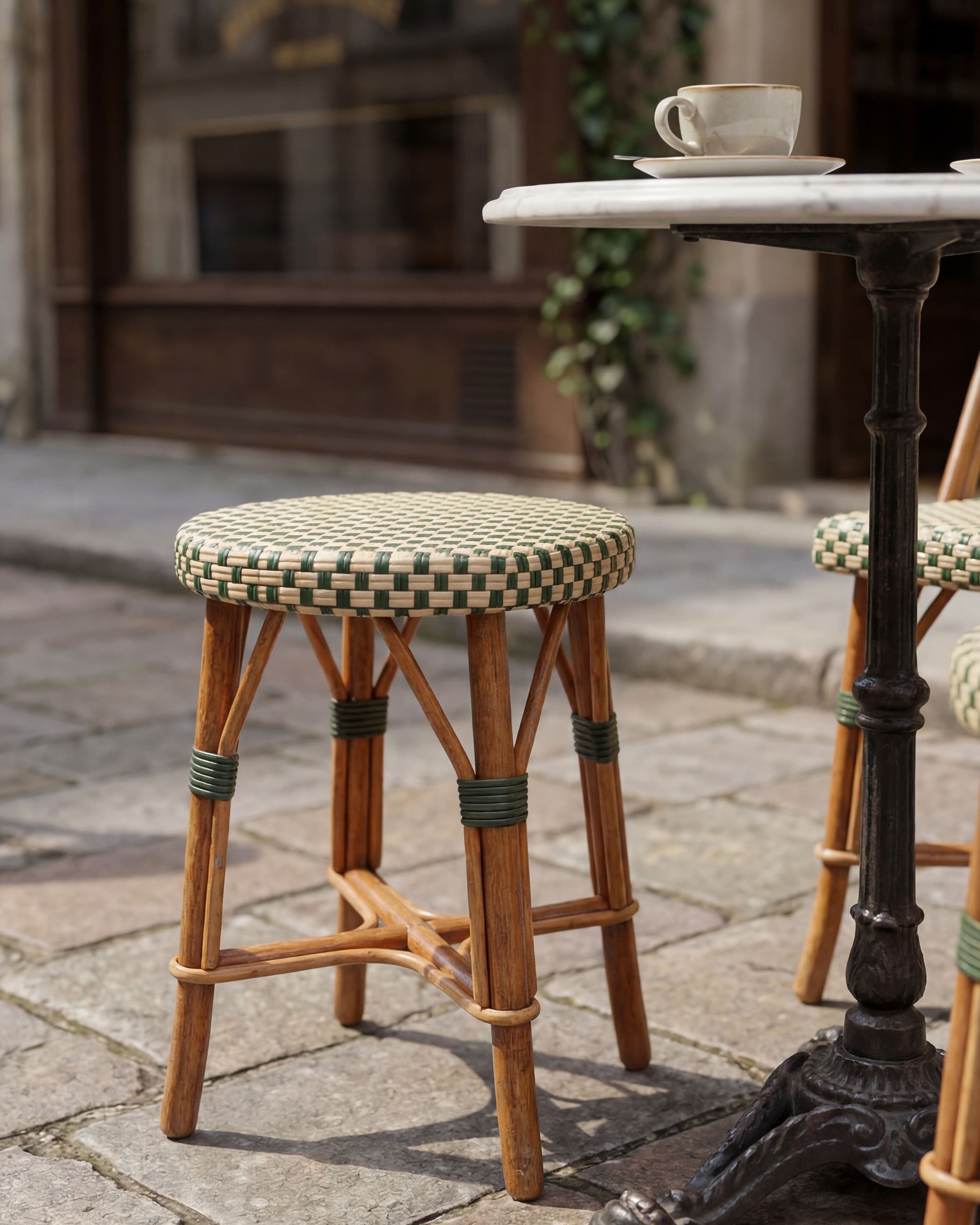 Rattan & Aluminum Stool for Cafés & Restaurants | Uma Furniture