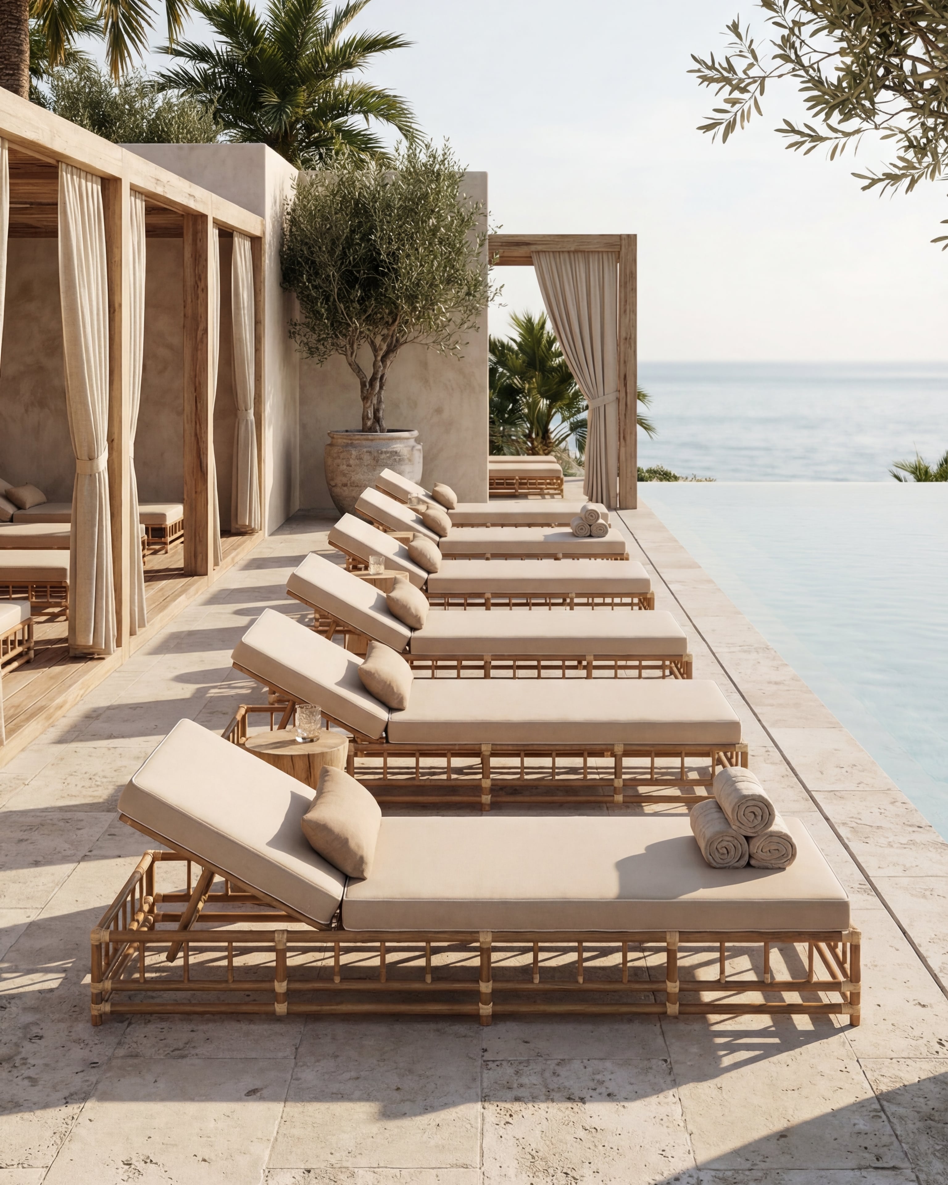 Rattan & Aluminum Sun Lounger | Uma Furniture