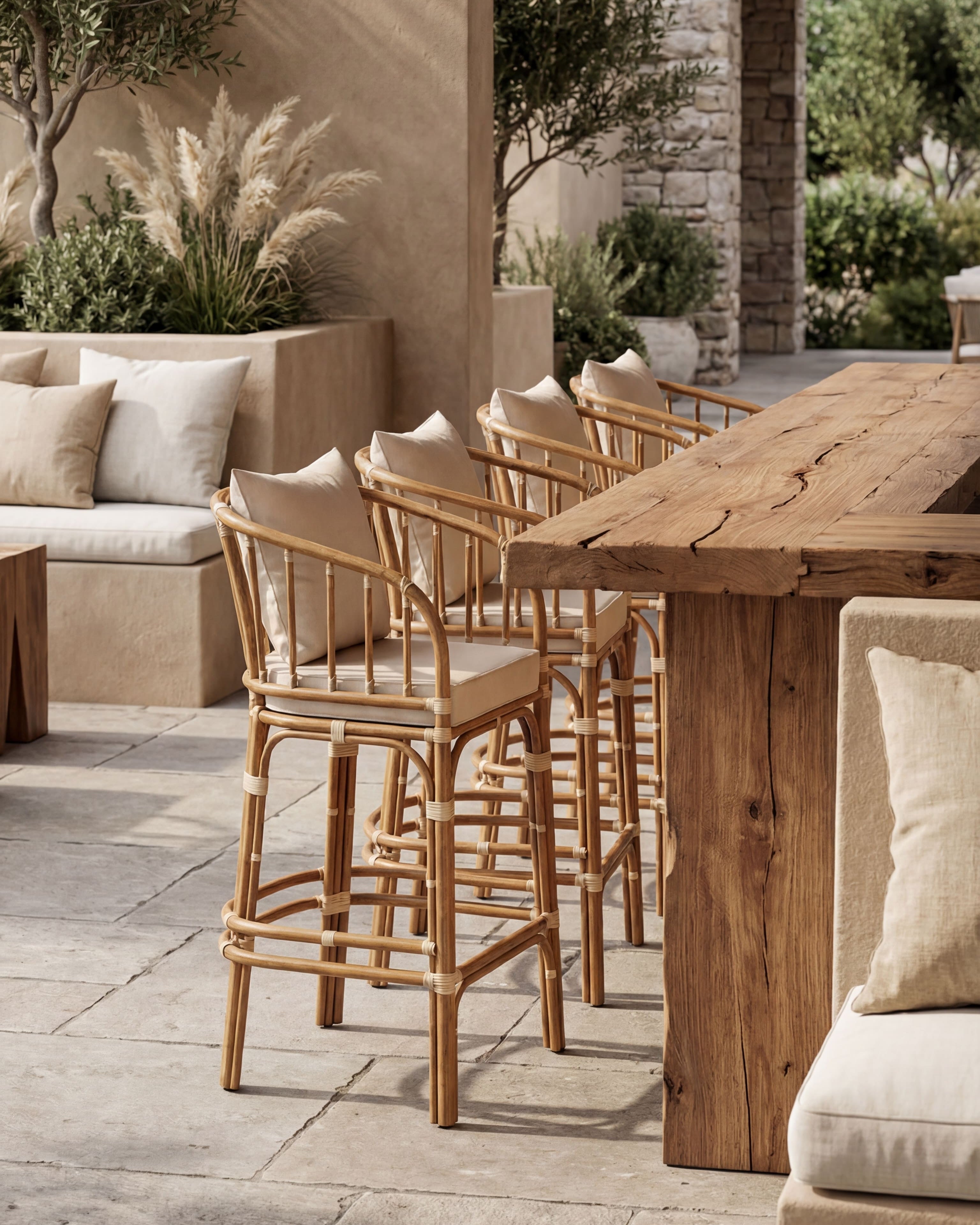 Rattan Bar Stool for Hospitality | Uma Furniture