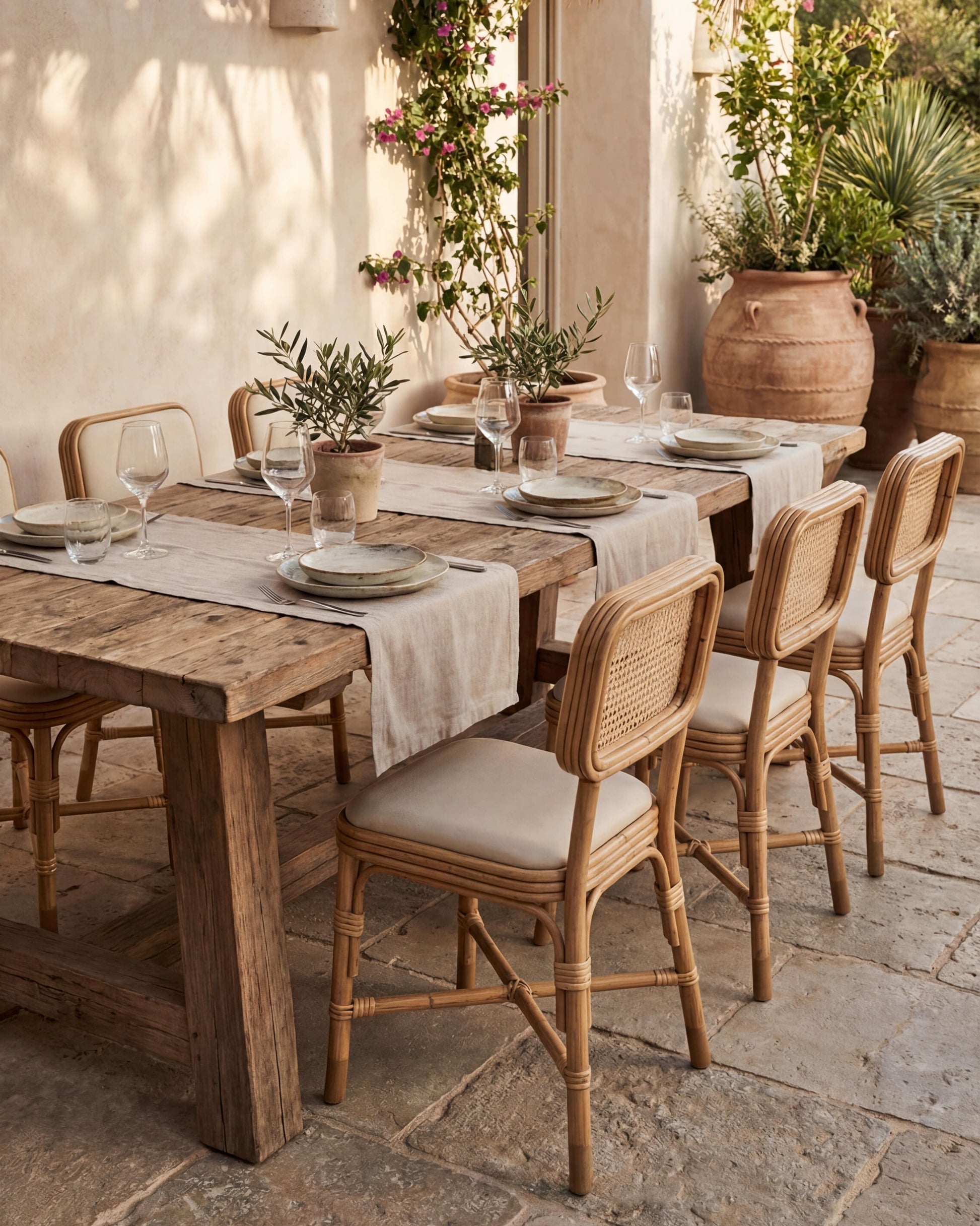 Rattan Dining Chair with Upholstered Seat | Uma Furniture