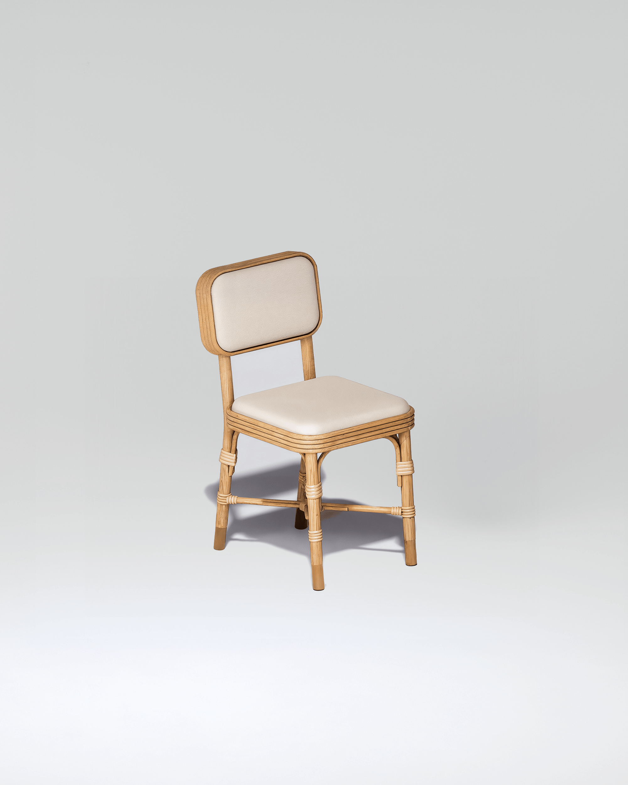 Rattan Dining Chair with Upholstered Seat | Uma Furniture