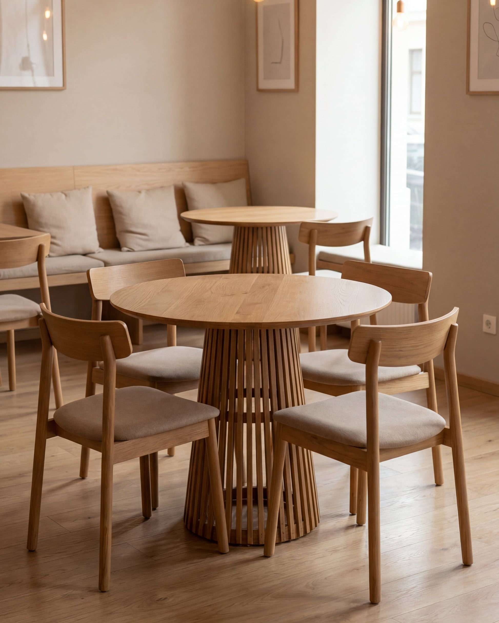 Sculpted Wooden Table for Restaurants & Beach Clubs | Uma Furniture