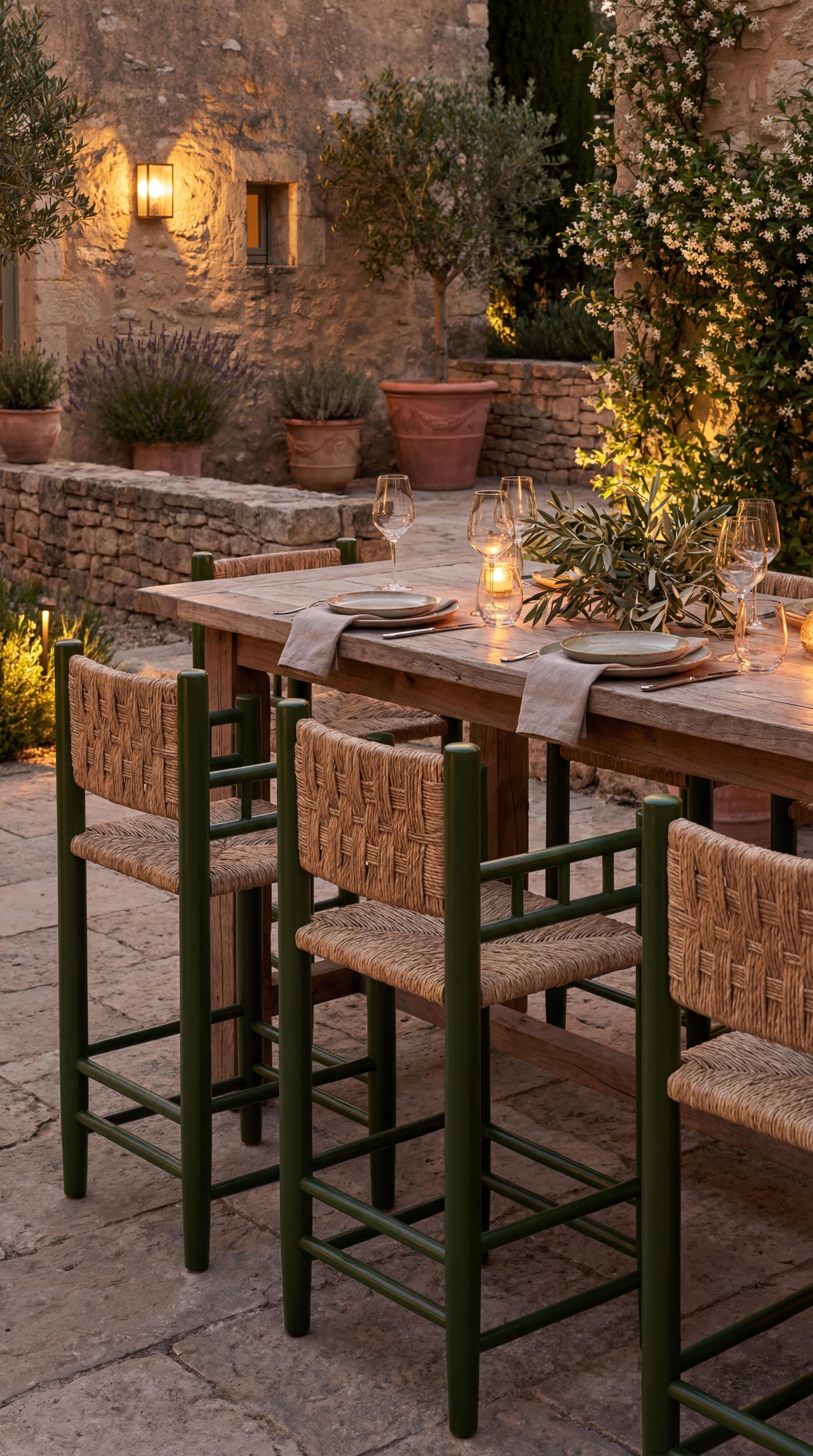 Teak Bar Stool with Woven Seat | Uma Furniture