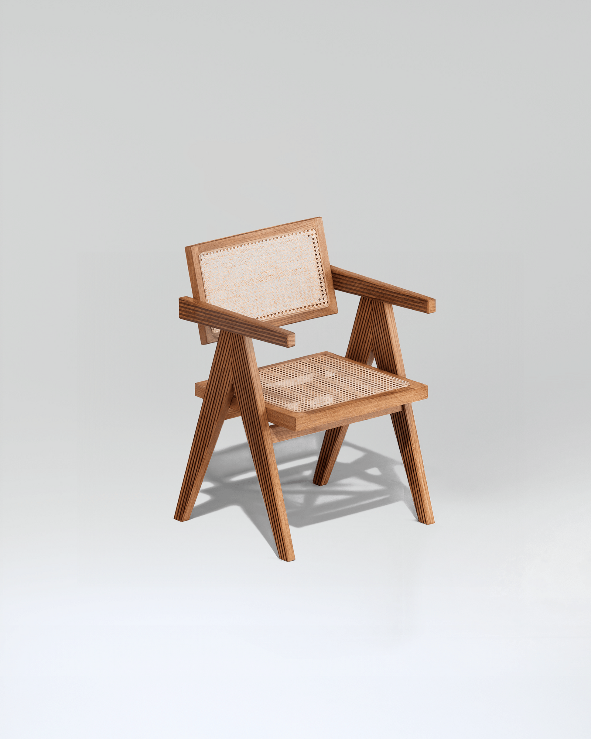 Teak & Cane Armchair | Uma Furniture