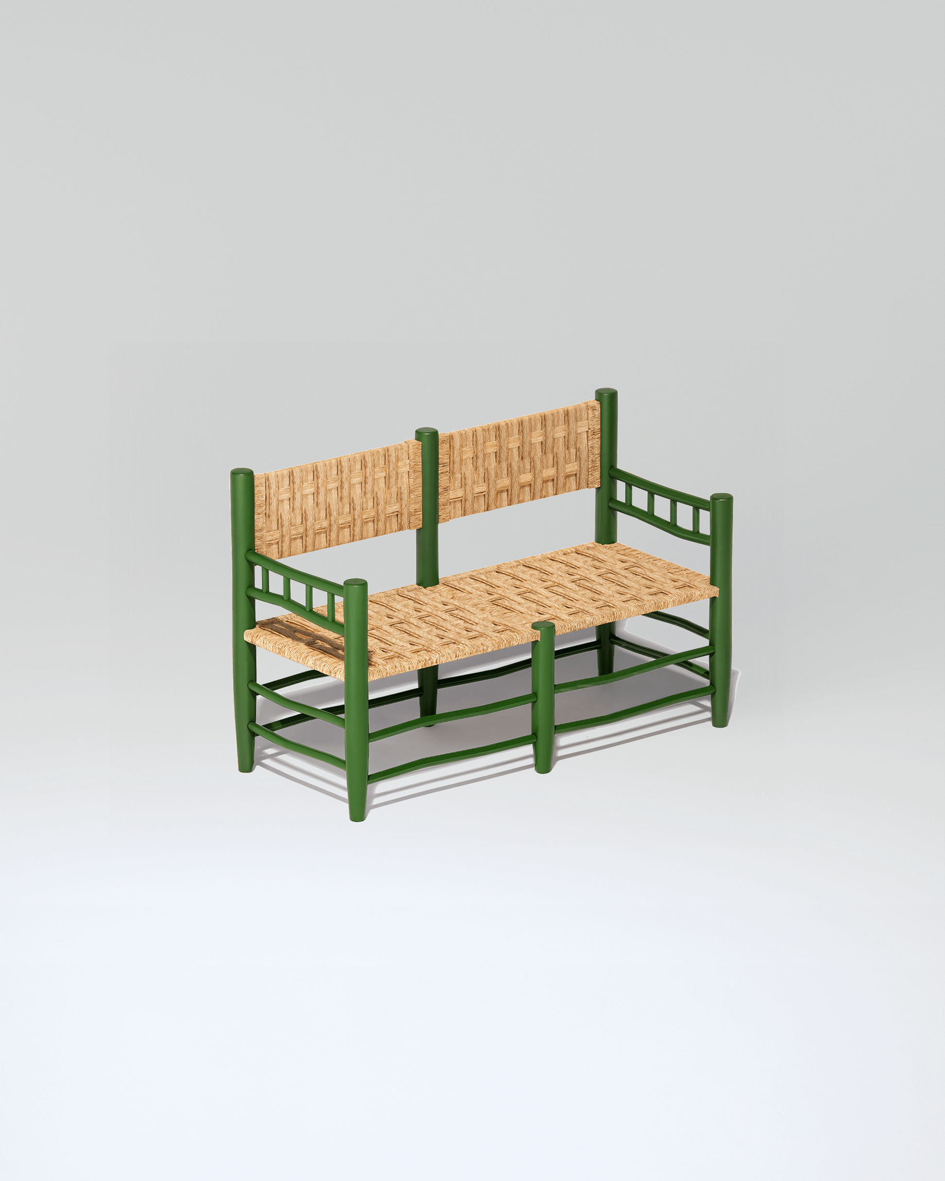 Teak Dining Bench with Woven Seat | Uma Furniture