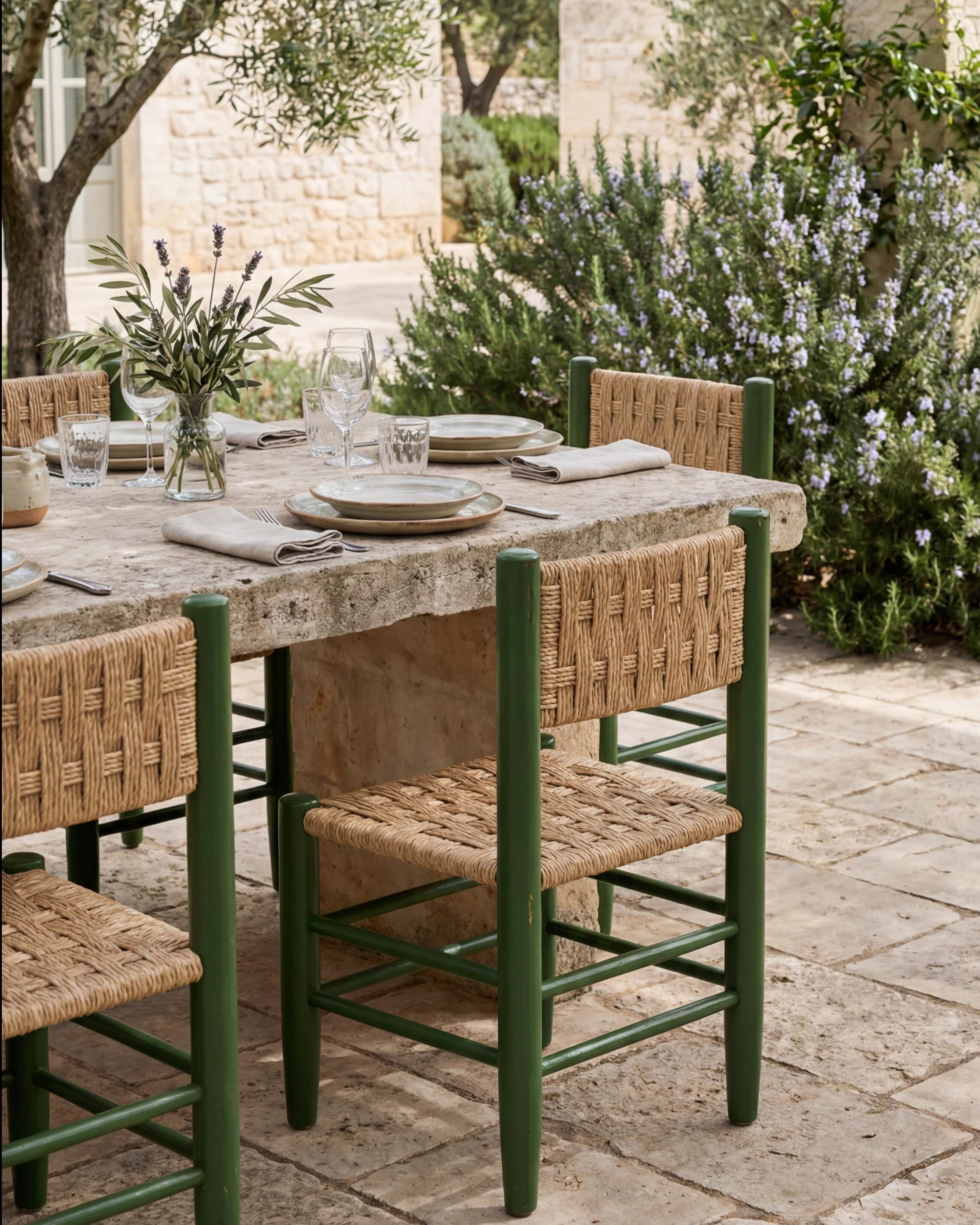 Teak Lounge Chair with Wicker Weaving | Uma Furniture