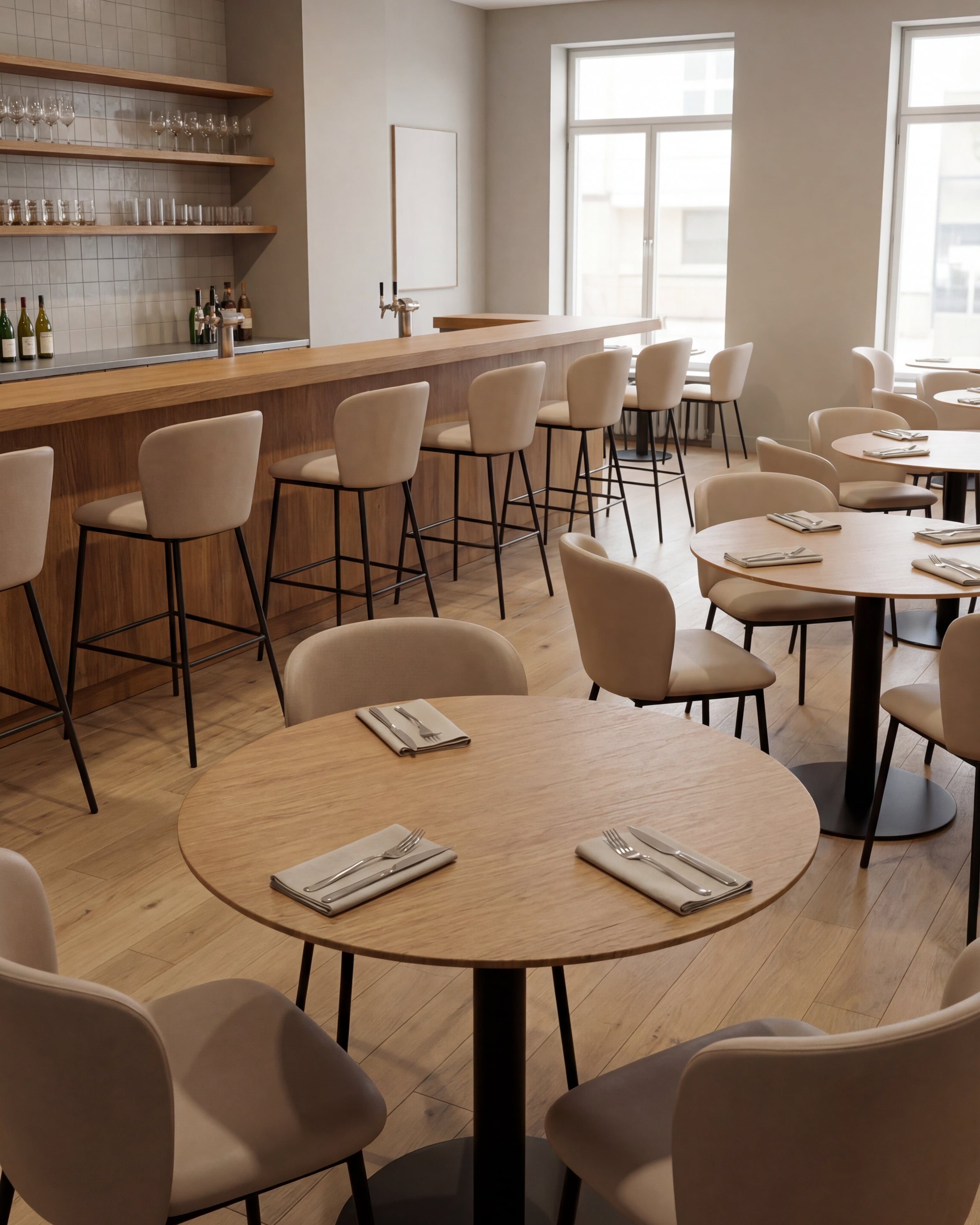 Upholstered bar chair for hospitality and lounge spaces | Uma Furniture