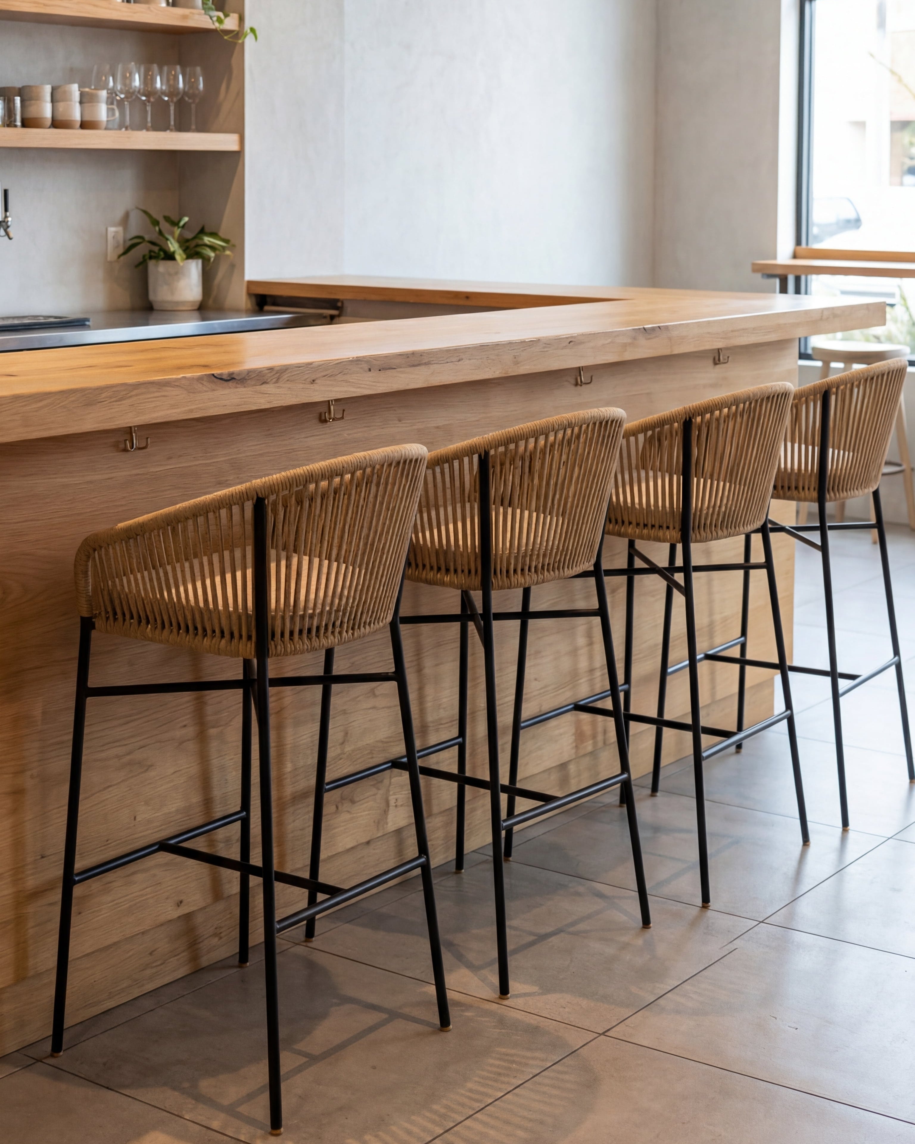 Wooden upholstered bar chair for hospitality | Uma Furniture