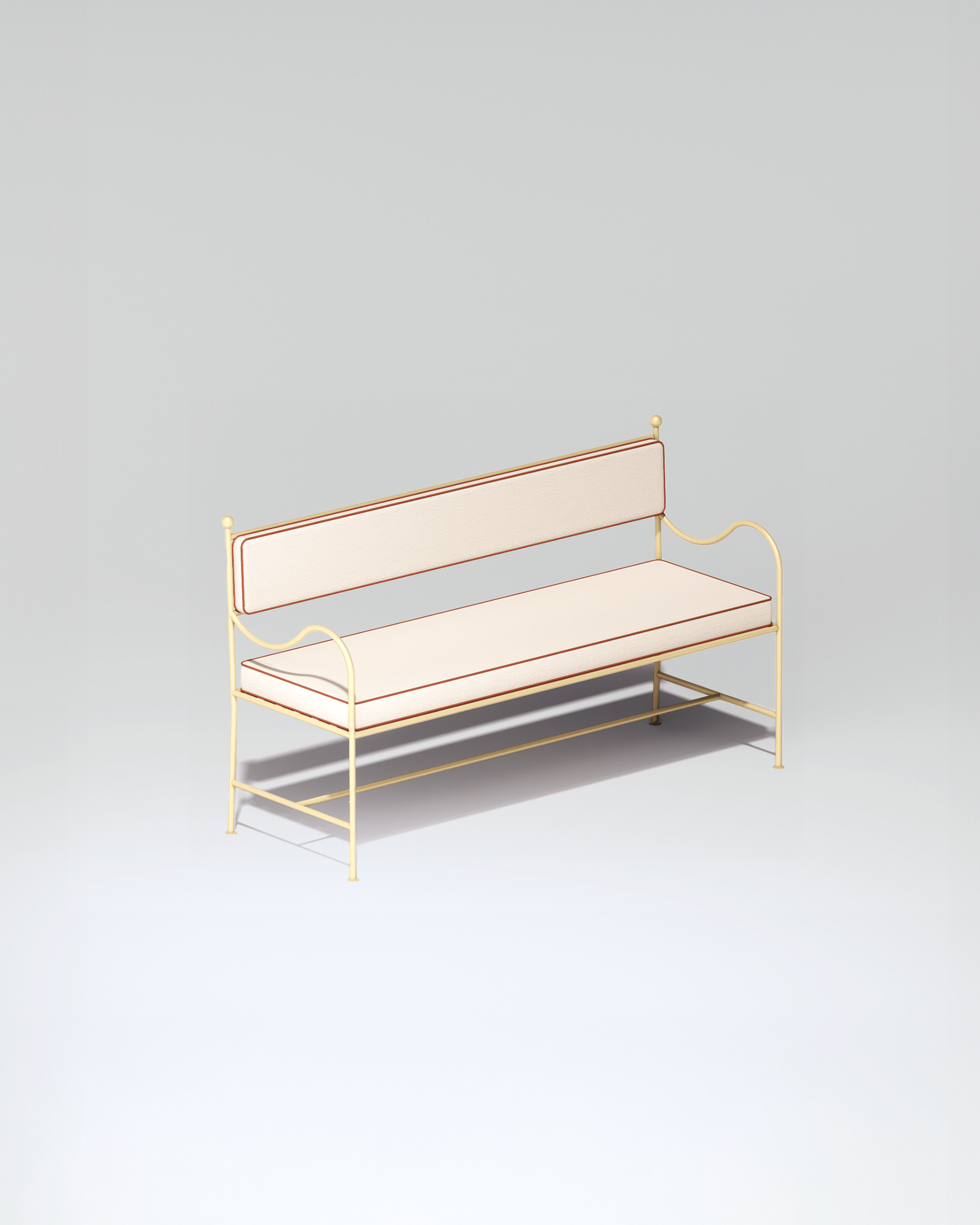Wrought Iron Outdoor Bench | Uma Furniture