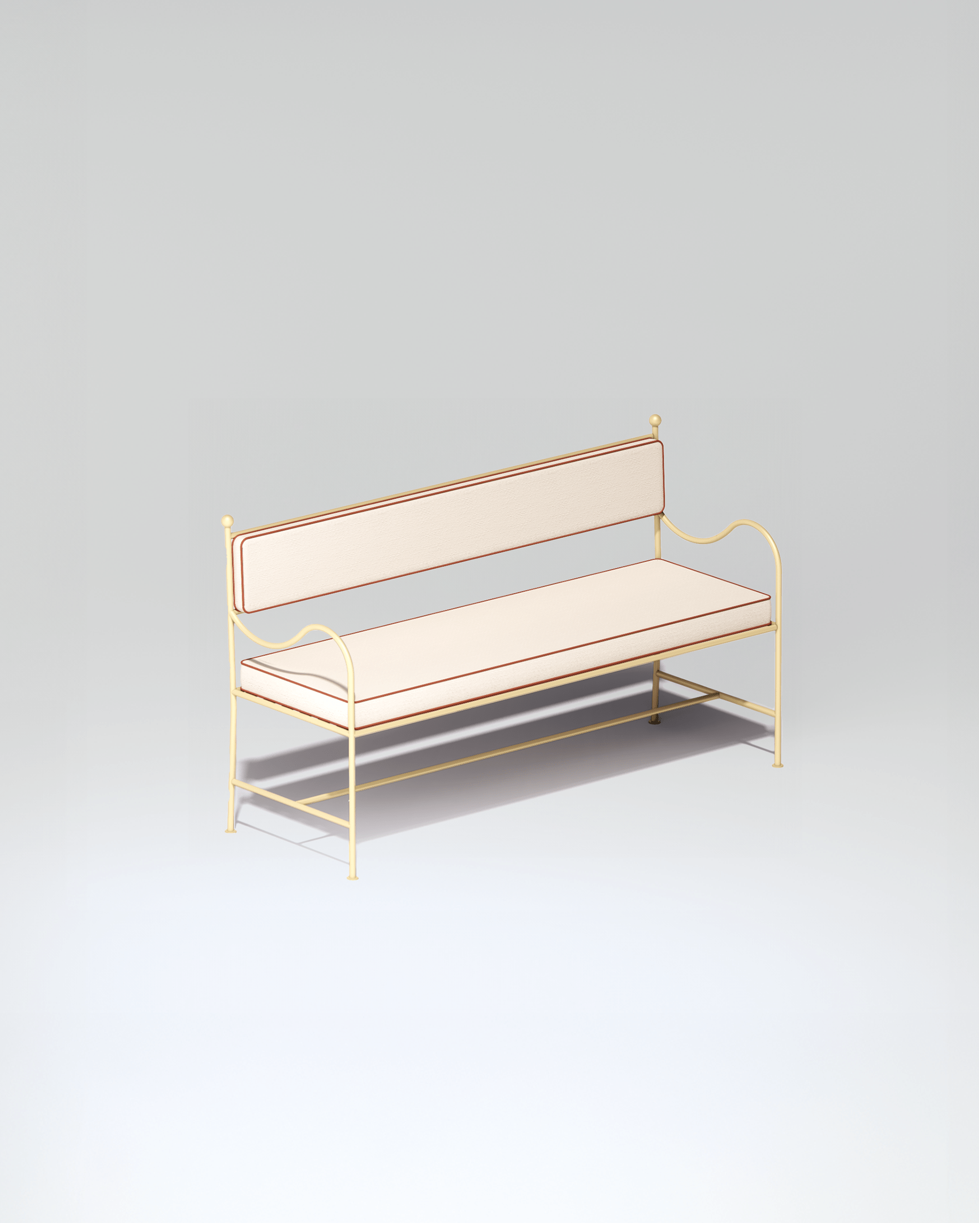 Wrought Iron Outdoor Bench | Uma Furniture