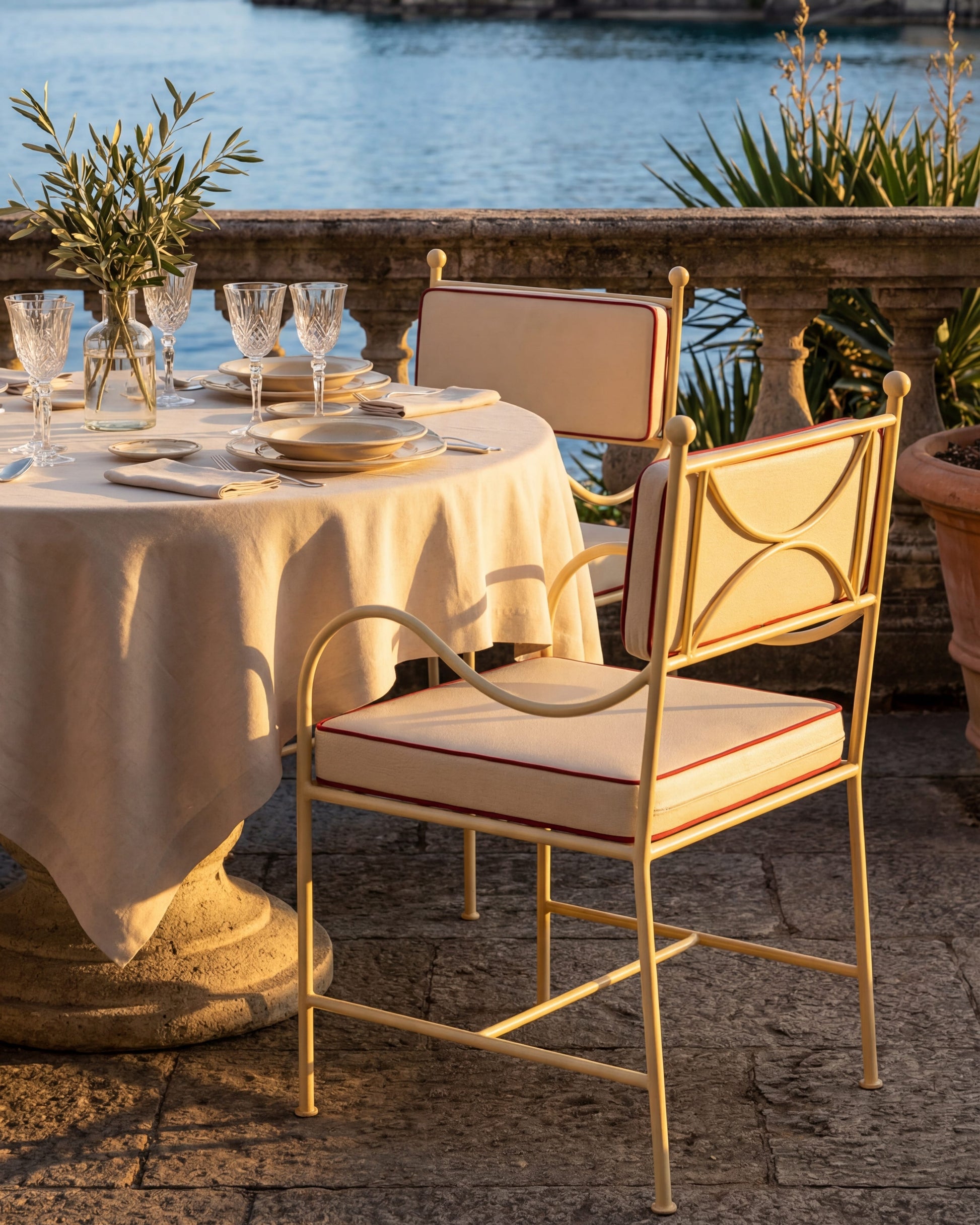 Wrought Iron Outdoor Dining Chair | Uma Furniture